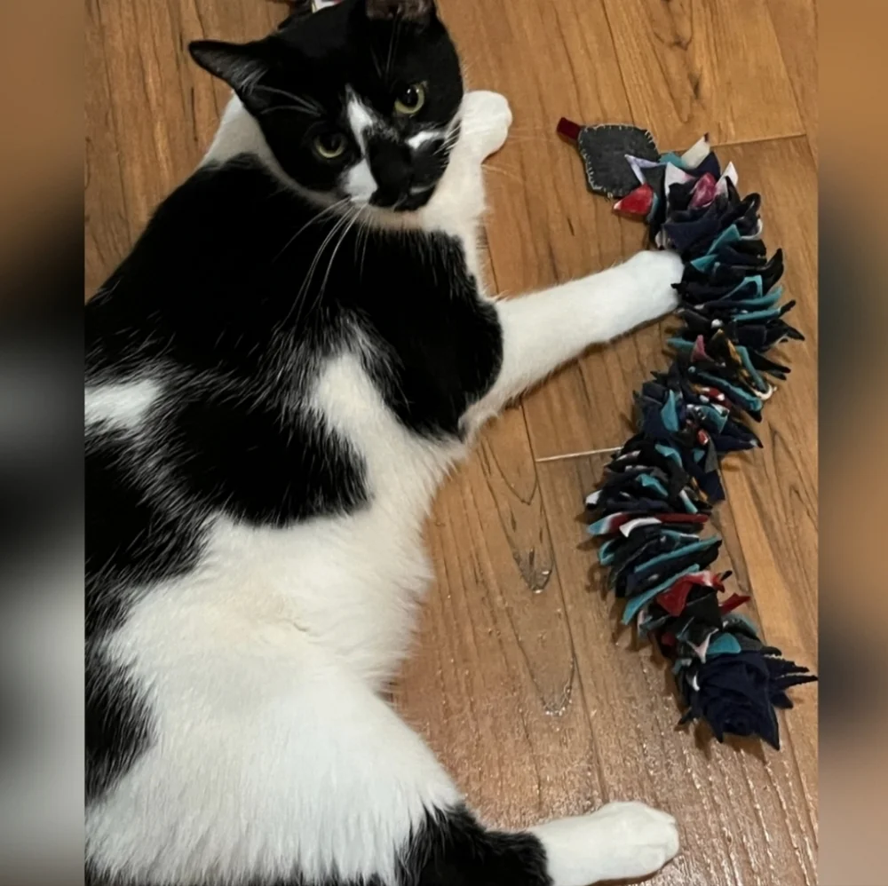 For Cats Large Hand crafted Snuffle Sniffer Snake enrichment toy